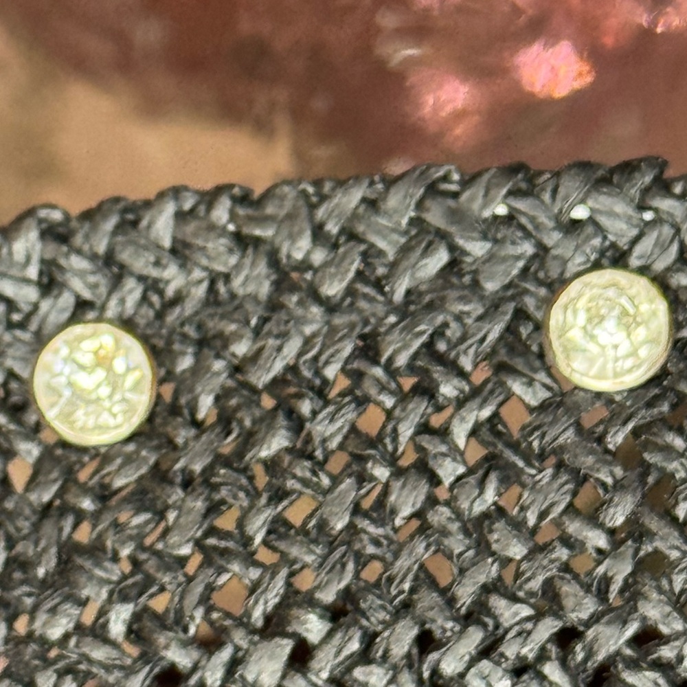 Mens woven black studded with rhinestone rim cowboy hat - Picture 5 of 5